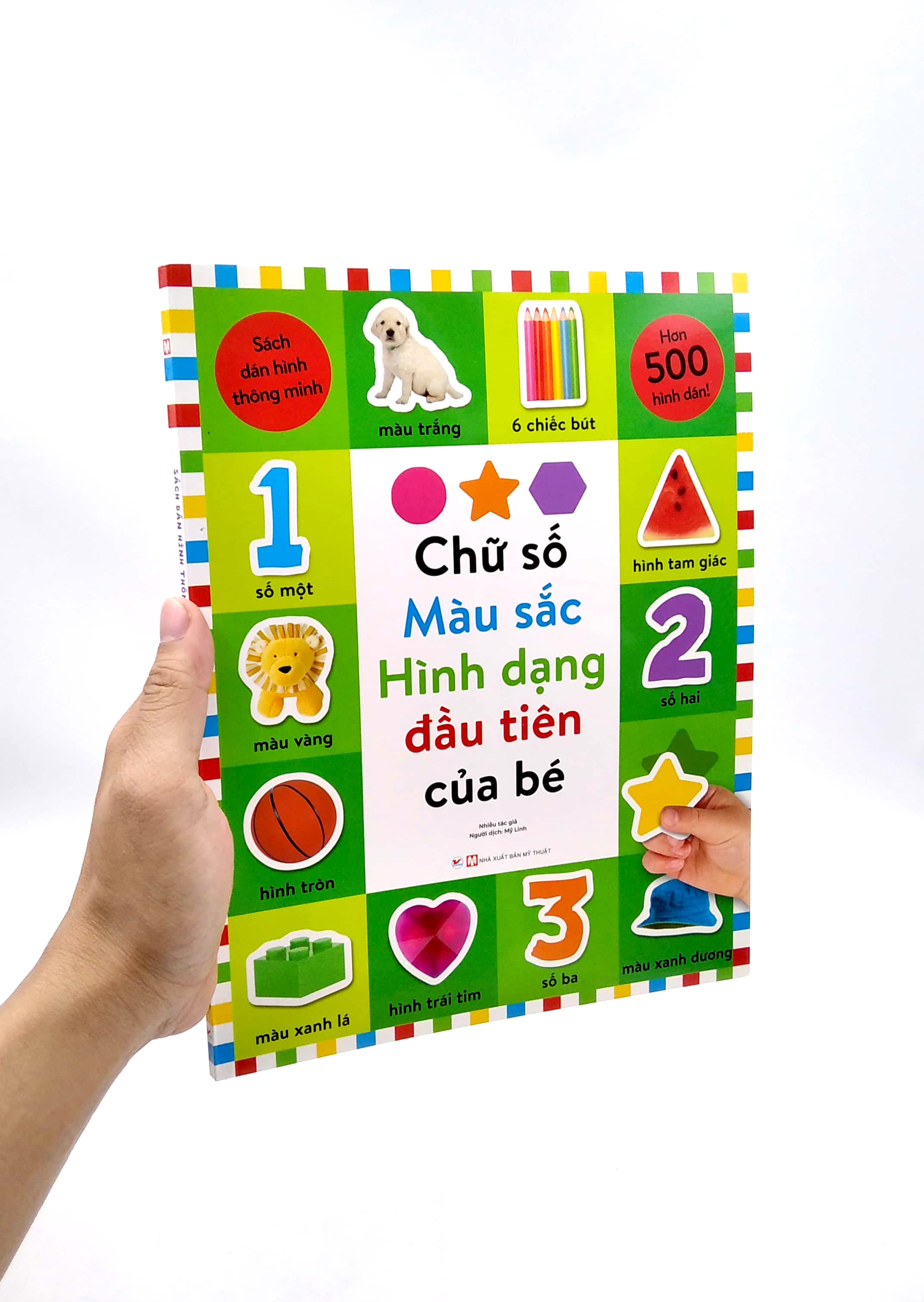 sách dán hình thông minh - chữ số ,màu sắc , hình dạng đầu tiên của bé - Ảnh 7
