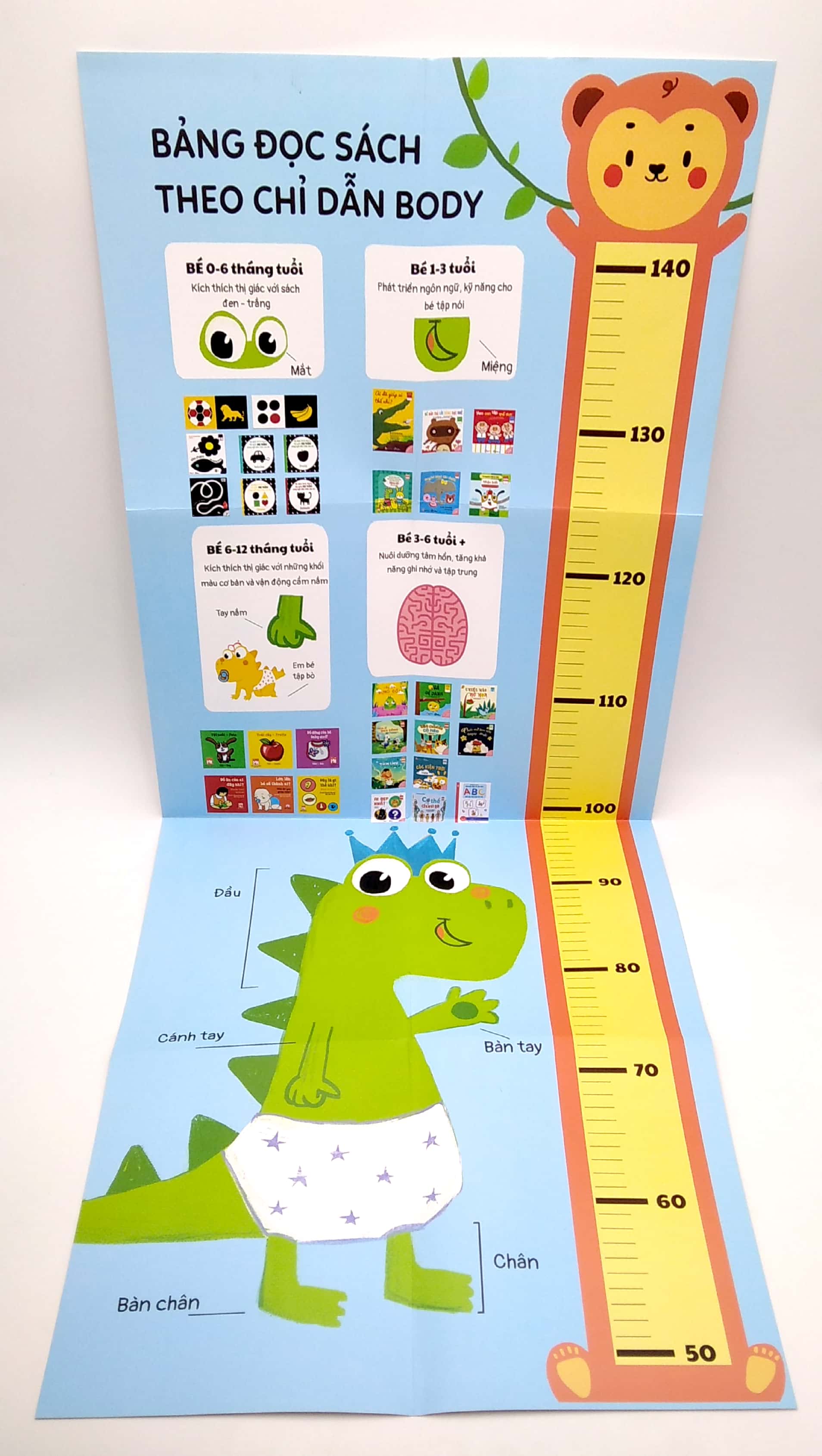 sách ehon - khủng long nhỏ - cái bô bỏ bỉm, bỏ bỉm! (hộp sách + puzzle + thước đo chiều cao) - Ảnh 8