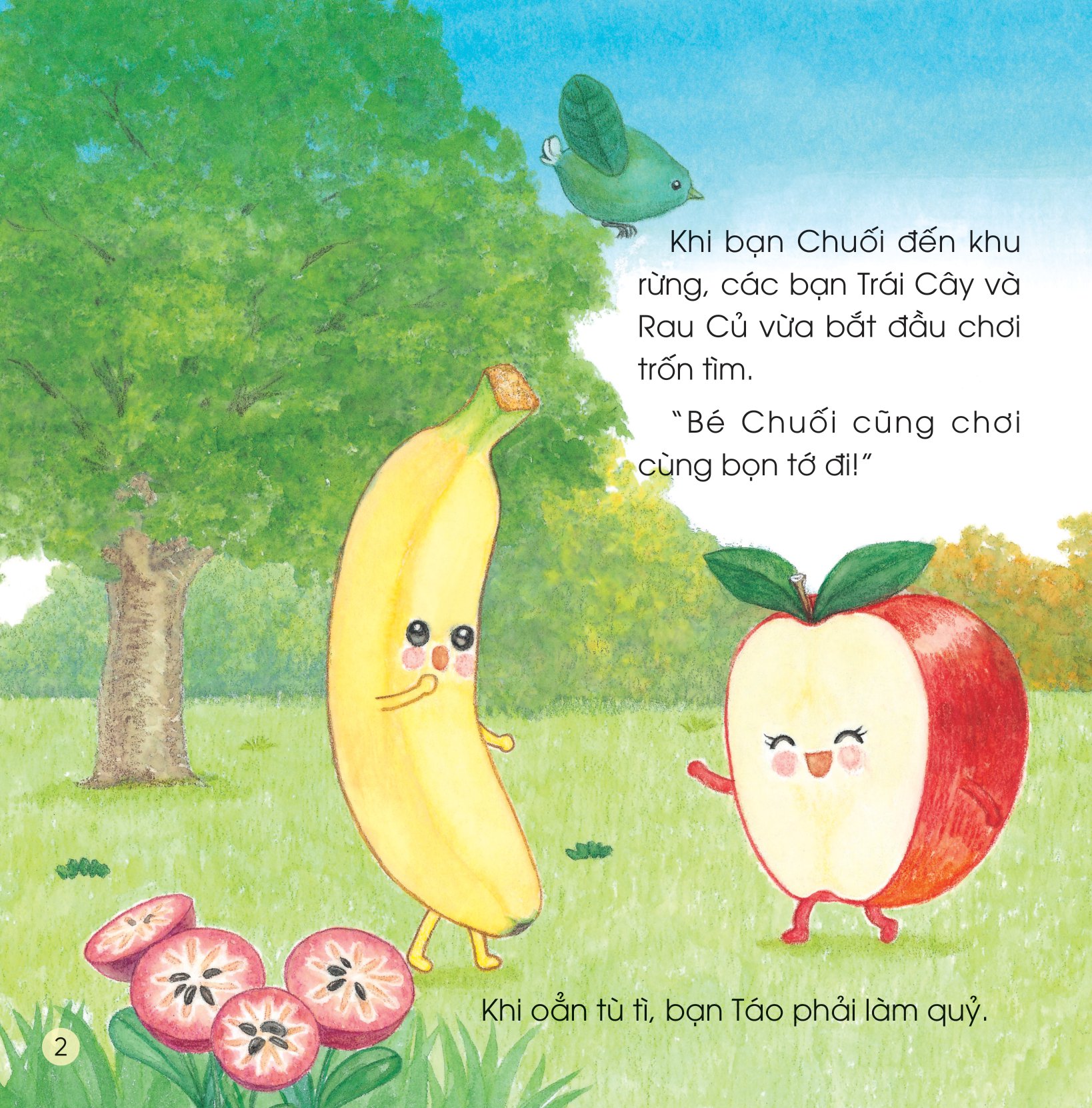 sách ehon - sức mạnh của những người bạn trái cây - cùng bạn chuối tiêu diệt đàn ruồi - Ảnh 3