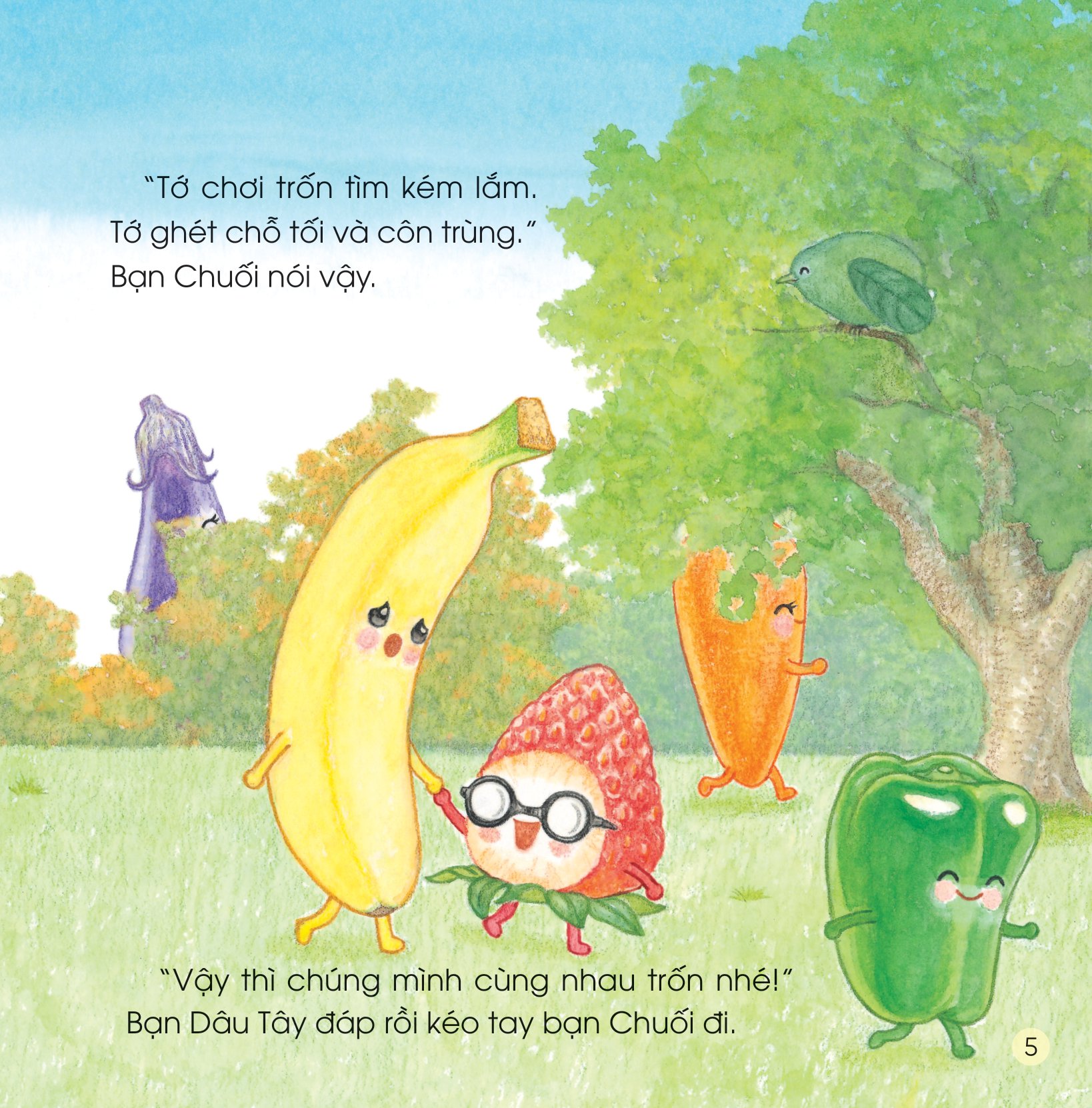 sách ehon - sức mạnh của những người bạn trái cây - cùng bạn chuối tiêu diệt đàn ruồi - Ảnh 6