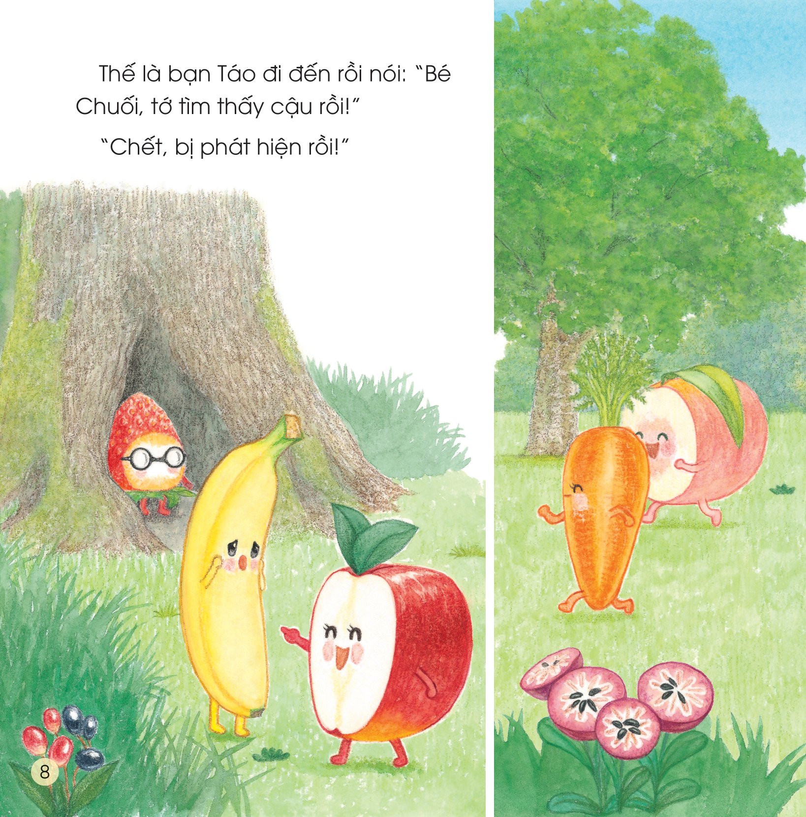 sách ehon - sức mạnh của những người bạn trái cây - cùng bạn chuối tiêu diệt đàn ruồi - Ảnh 9