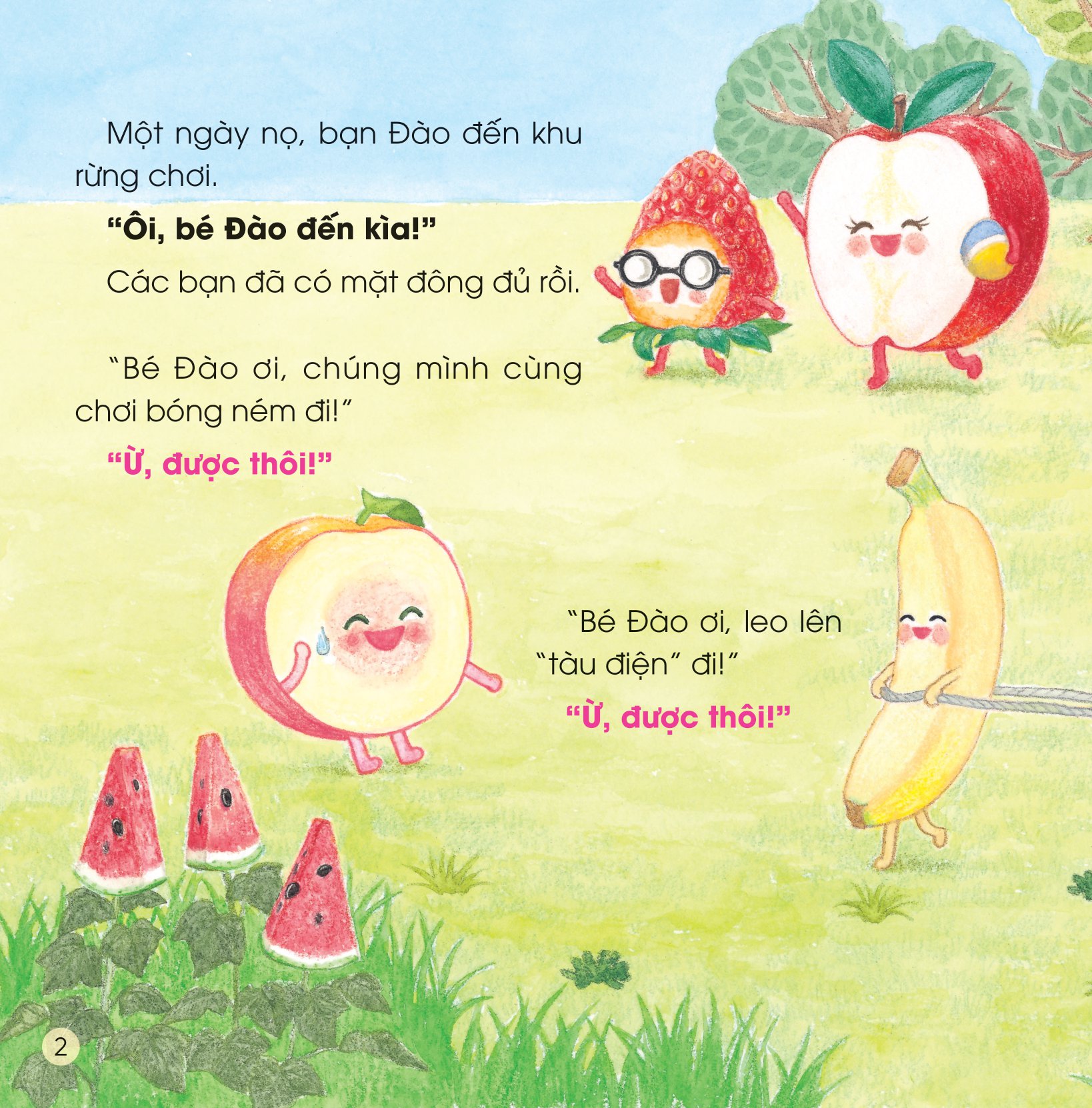 sách ehon - sức mạnh của những người bạn trái cây - dũng sĩ đào đuổi sên khổng lồ - Ảnh 3