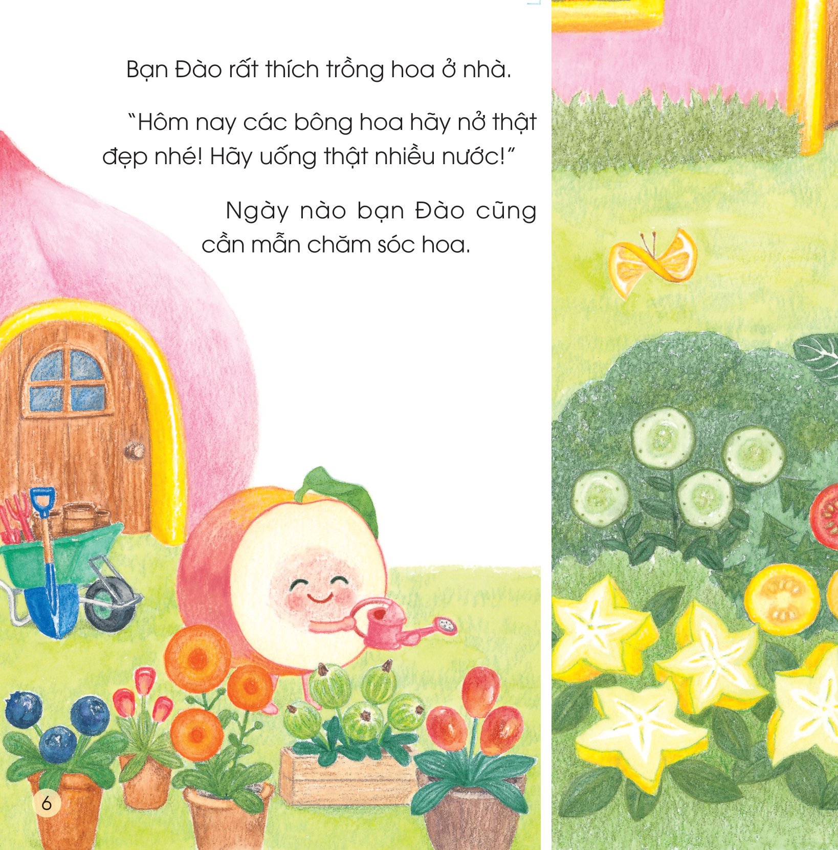 sách ehon - sức mạnh của những người bạn trái cây - dũng sĩ đào đuổi sên khổng lồ - Ảnh 7