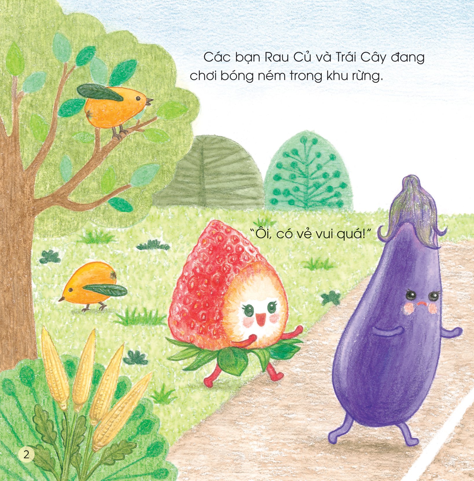 sách ehon - sức mạnh của những người bạn trái cây - giải cứu dâu tây khỏi quái vật nấm mốc - Ảnh 3
