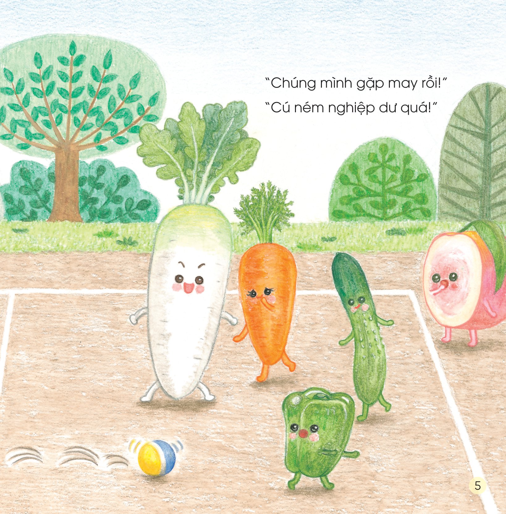 sách ehon - sức mạnh của những người bạn trái cây - giải cứu dâu tây khỏi quái vật nấm mốc - Ảnh 6