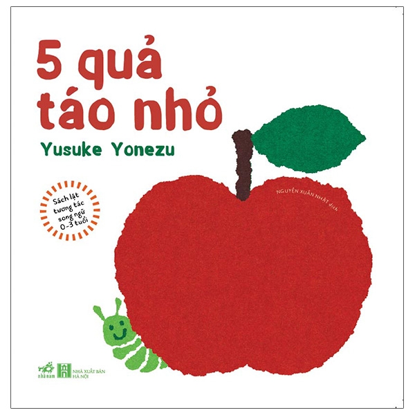 Sách Lật Tương Tác Song Ngữ 0-3 Tuổi - 5 Quả Táo Nhỏ - Bìa Cứng (Tái Bản 2025)