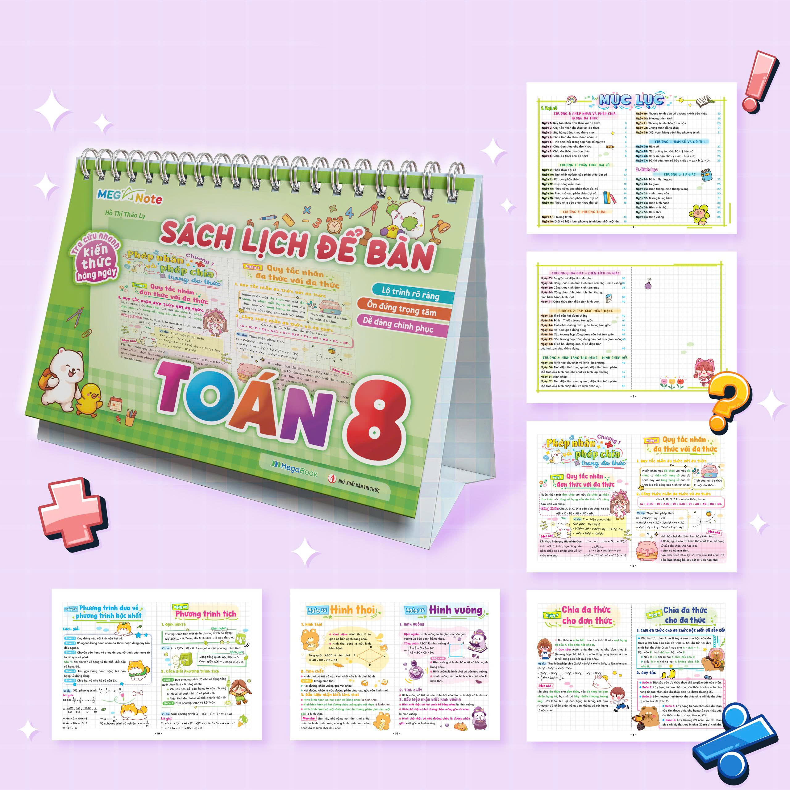 Sách Lịch Để Bàn - Tra Cứu Nhanh Kiến Thức Hàng Ngày - Toán 8 - Ảnh 4
