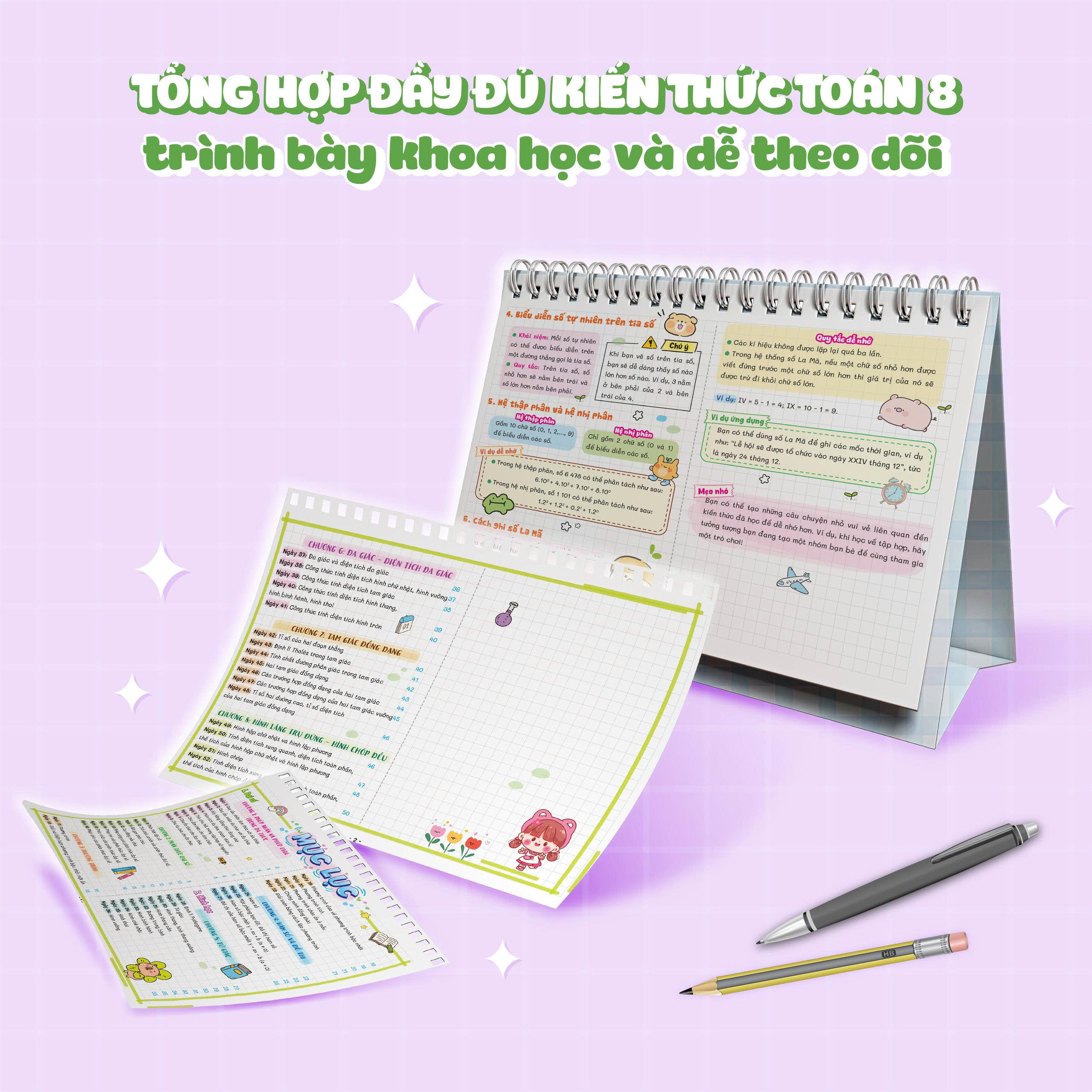 Sách Lịch Để Bàn - Tra Cứu Nhanh Kiến Thức Hàng Ngày - Toán 8 - Ảnh 7