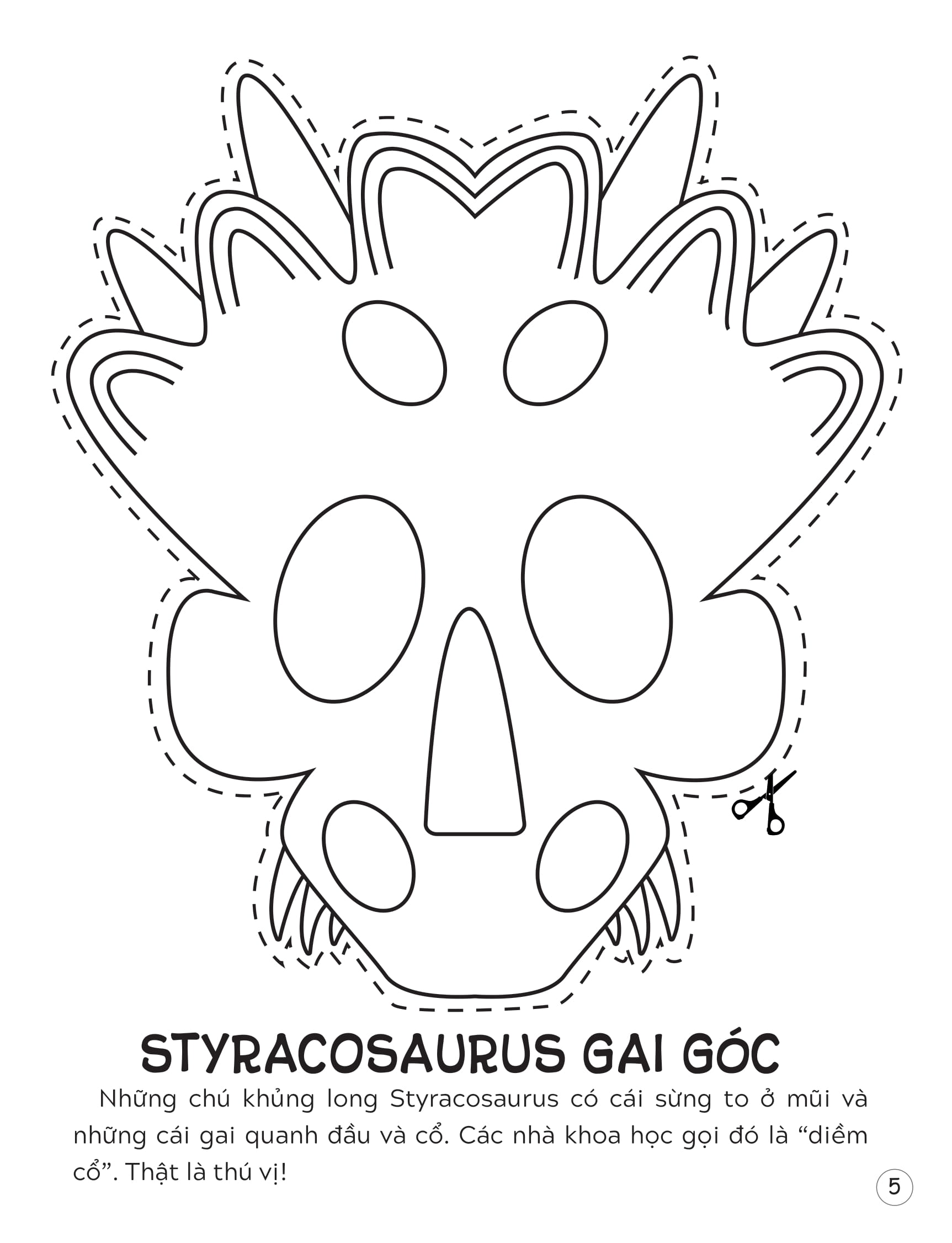 sách mặt nạ - cắt + tô màu khủng long - Ảnh 7