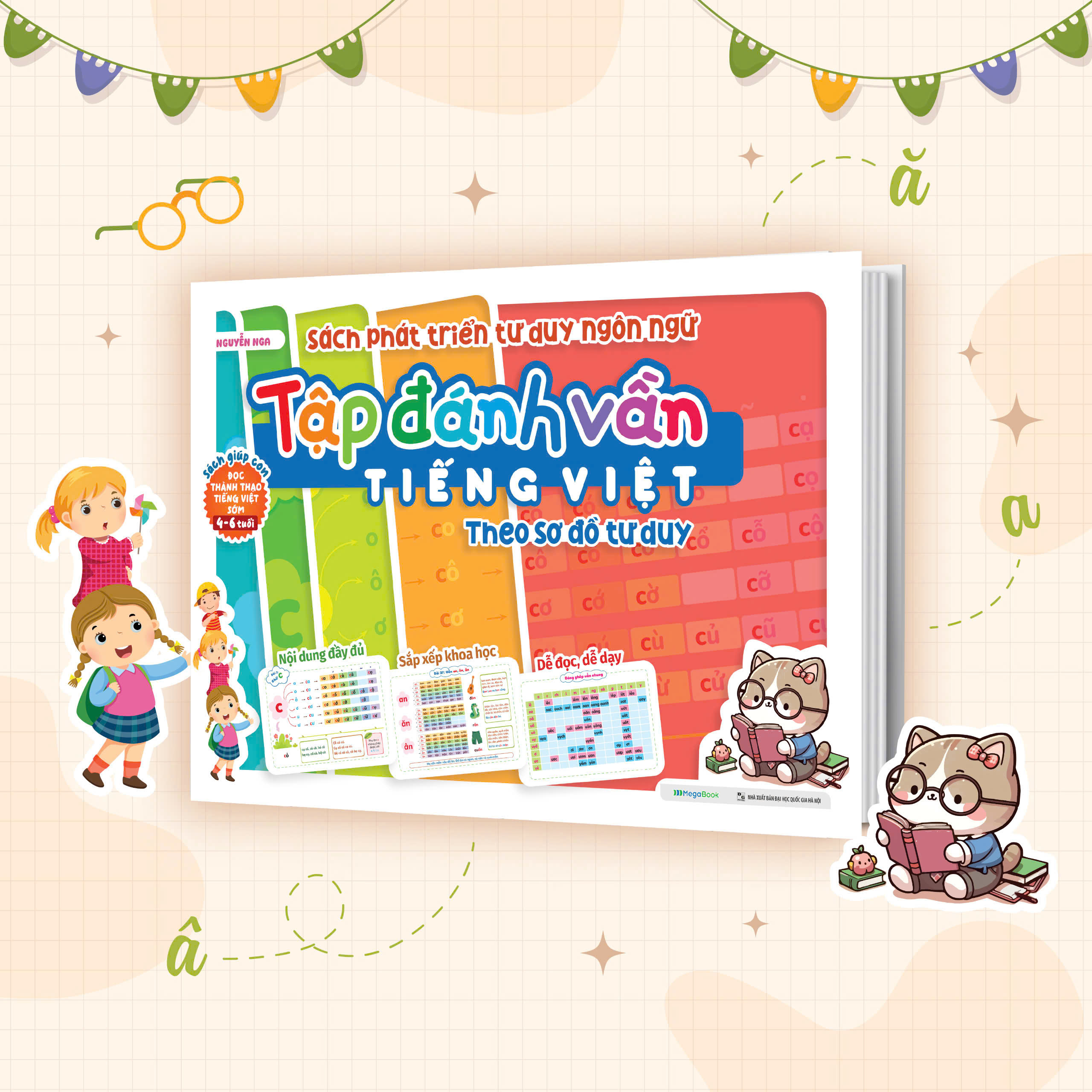 sách phát triển tư duy ngôn ngữ - tập đánh vần tiếng việt theo sơ đồ tư duy - Ảnh 2