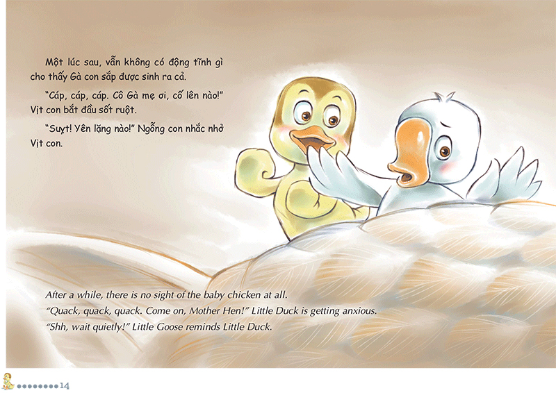 sách song ngữ bồi dưỡng tâm lý, trí tuệ cho trẻ - niềm vui của sự chờ đợi - Ảnh 11