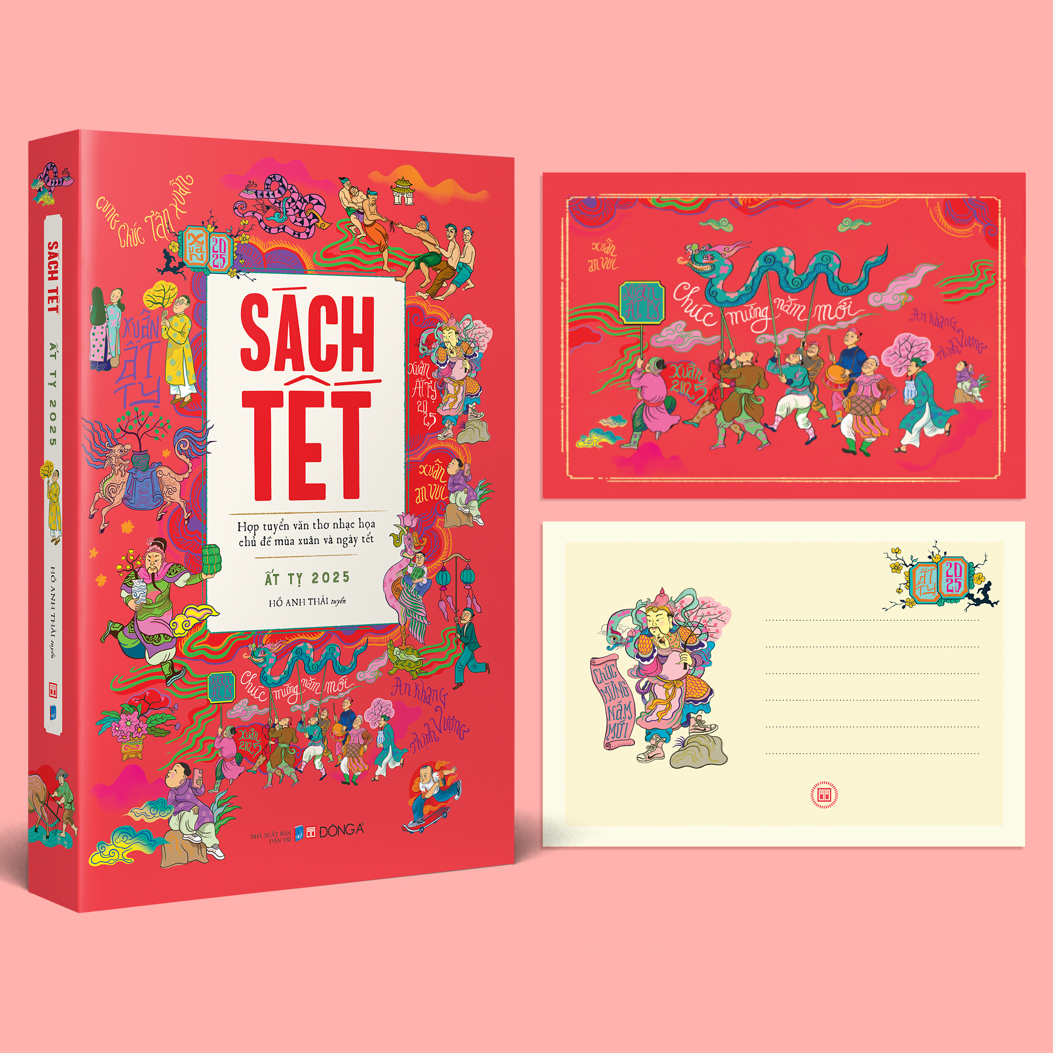 sách tết ất tỵ 2025 - hợp tuyển văn thơ nhạc hoạ chủ đề mùa xuân và ngày tết - tẵng kèm postcard - Ảnh 2