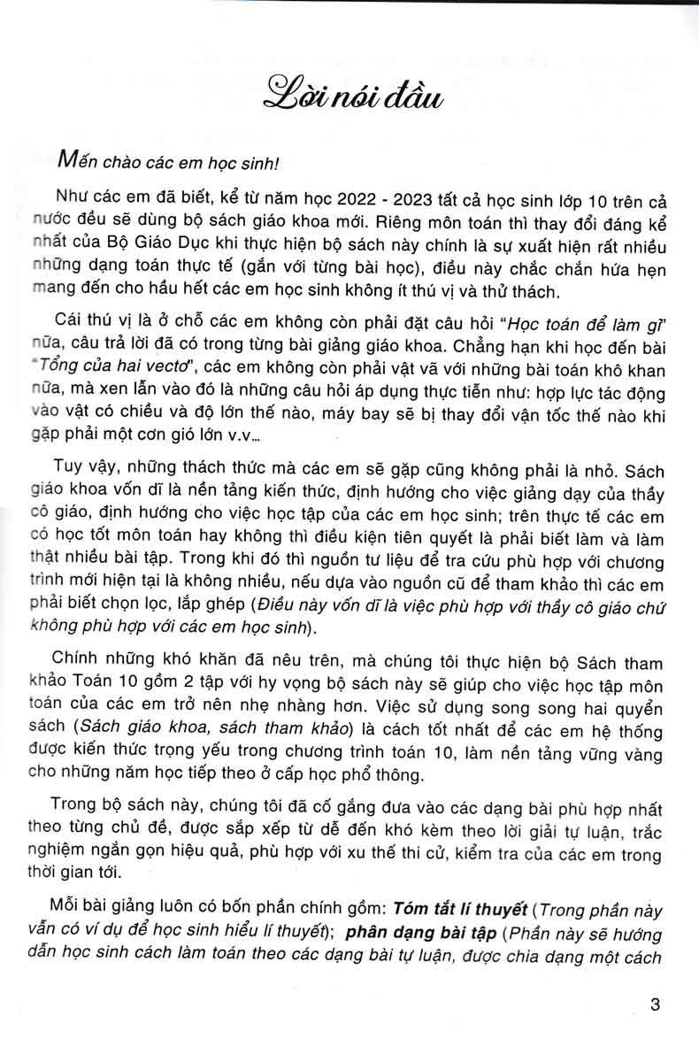 sách tham khảo toán 10 - quyển 1 (biên soạn theo chương trình giáo dục phổ thông mới - dùng chung cho các bộ sgk hiện hành) - Ảnh 3