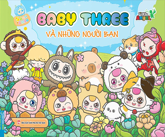 sách tô màu - baby three và những người bạn - Ảnh 2