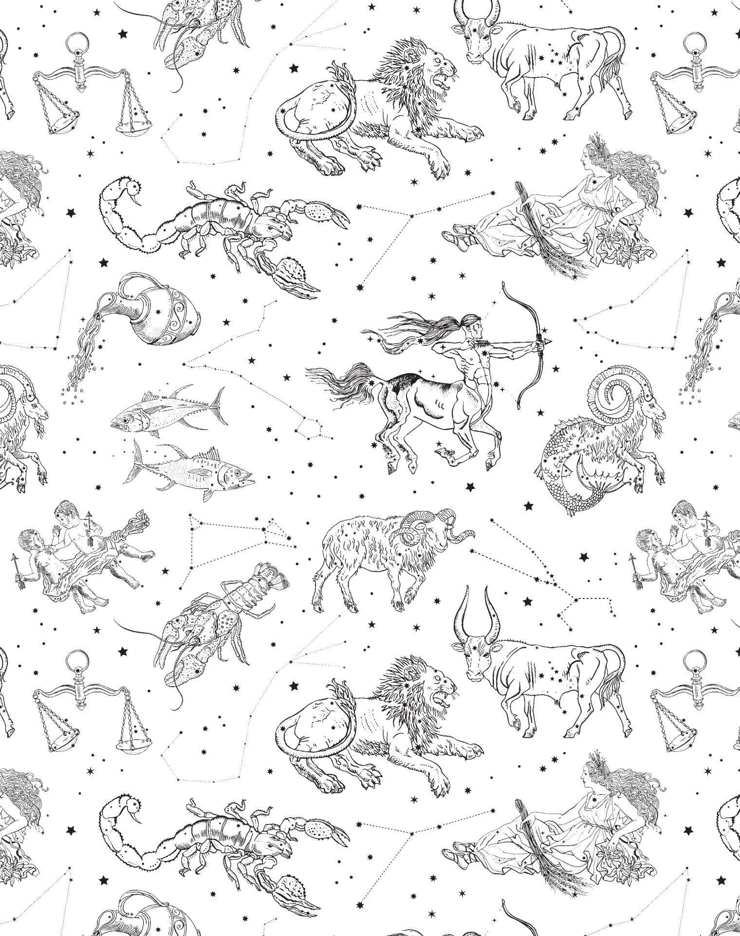 sách tô màu chiêm tinh - tô màu theo cách của bạn để khai mở trực giác diệu kỳ - Ảnh 11