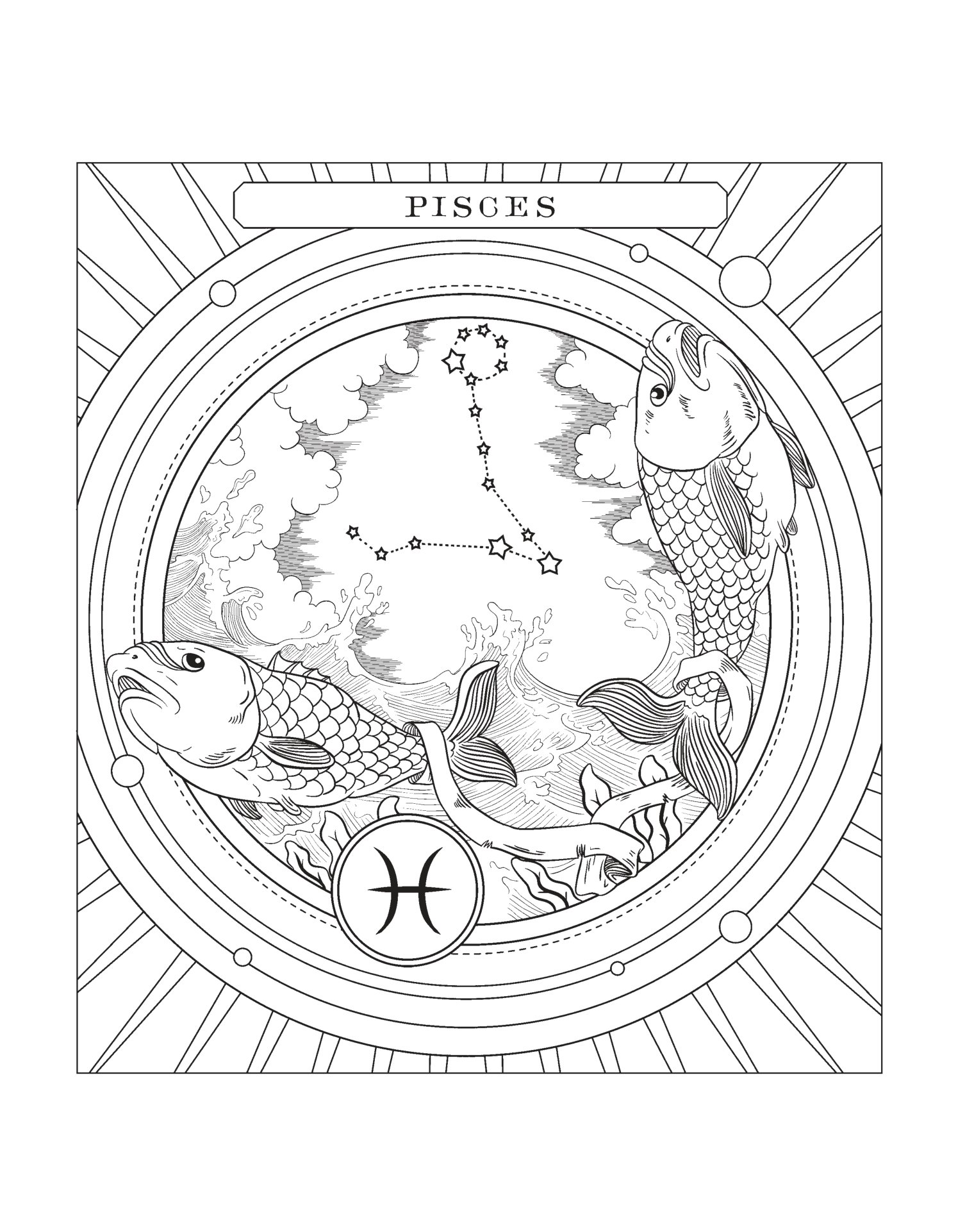 sách tô màu chiêm tinh - tô màu theo cách của bạn để khai mở trực giác diệu kỳ - Ảnh 12