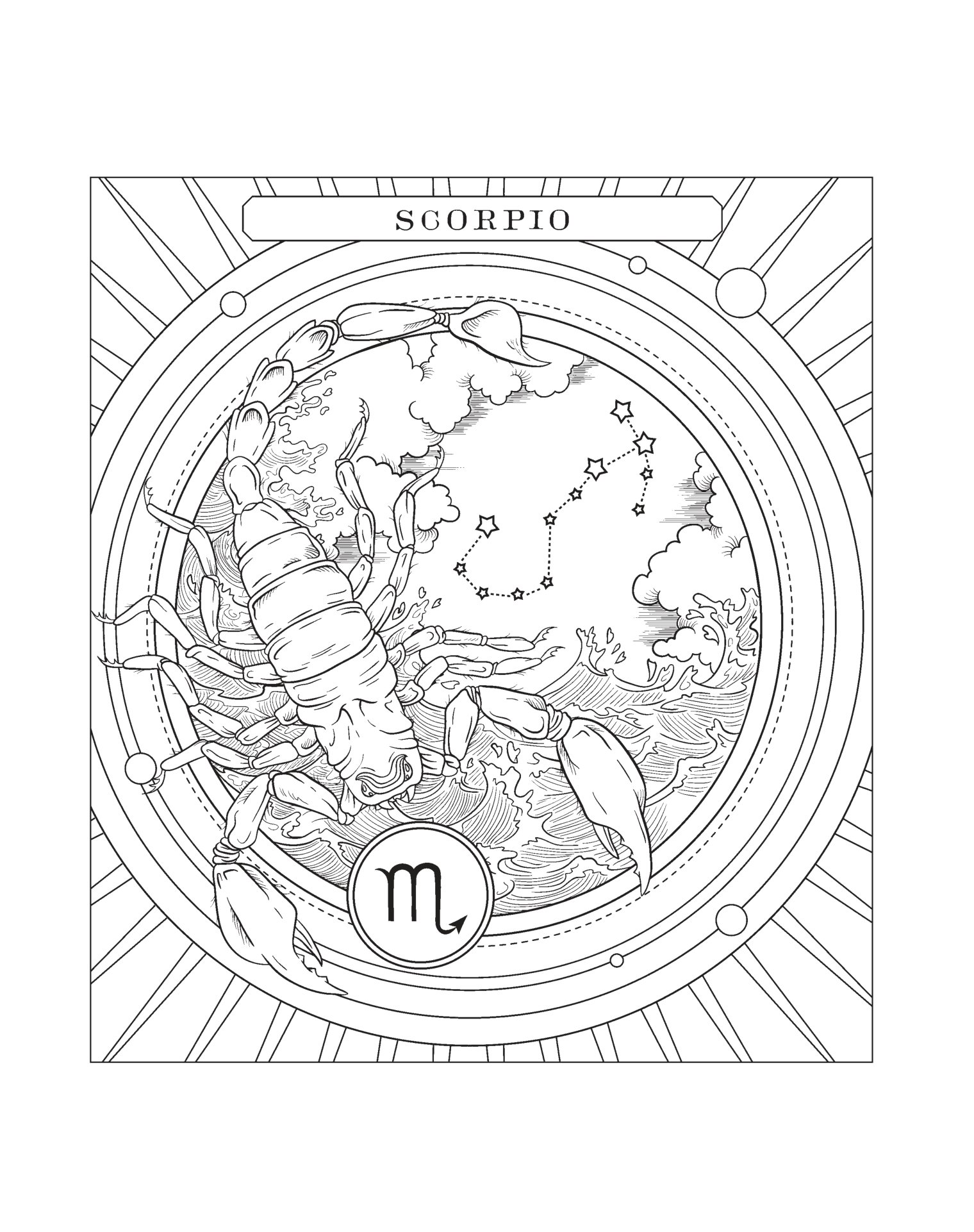 sách tô màu chiêm tinh - tô màu theo cách của bạn để khai mở trực giác diệu kỳ - Ảnh 4