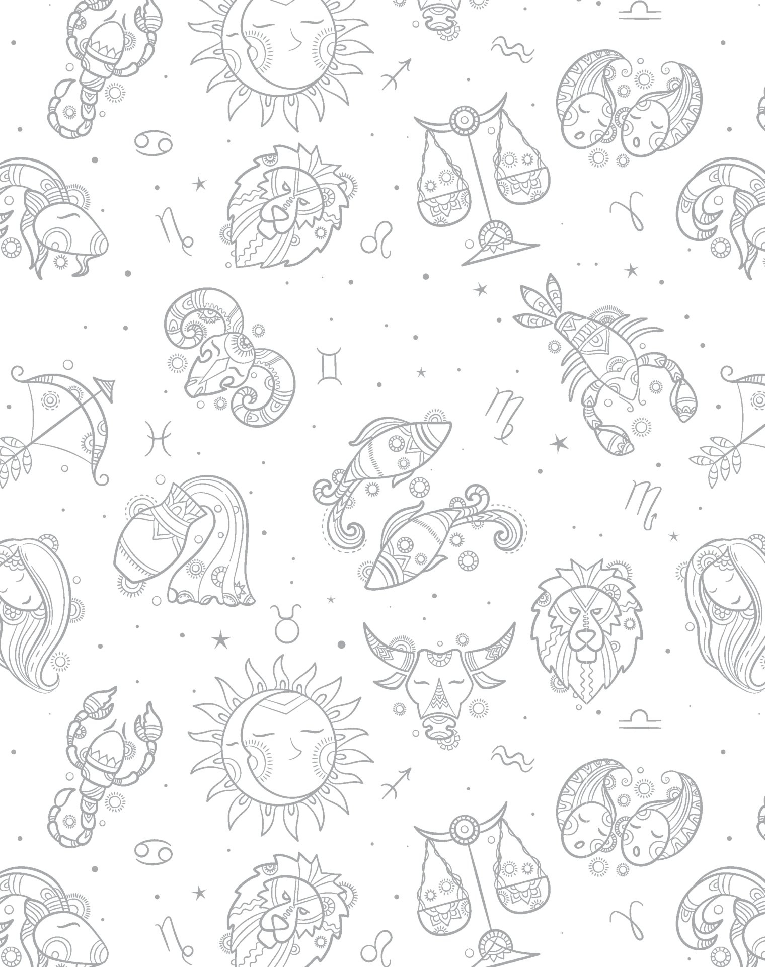 sách tô màu chiêm tinh - tô màu theo cách của bạn để khai mở trực giác diệu kỳ - Ảnh 7