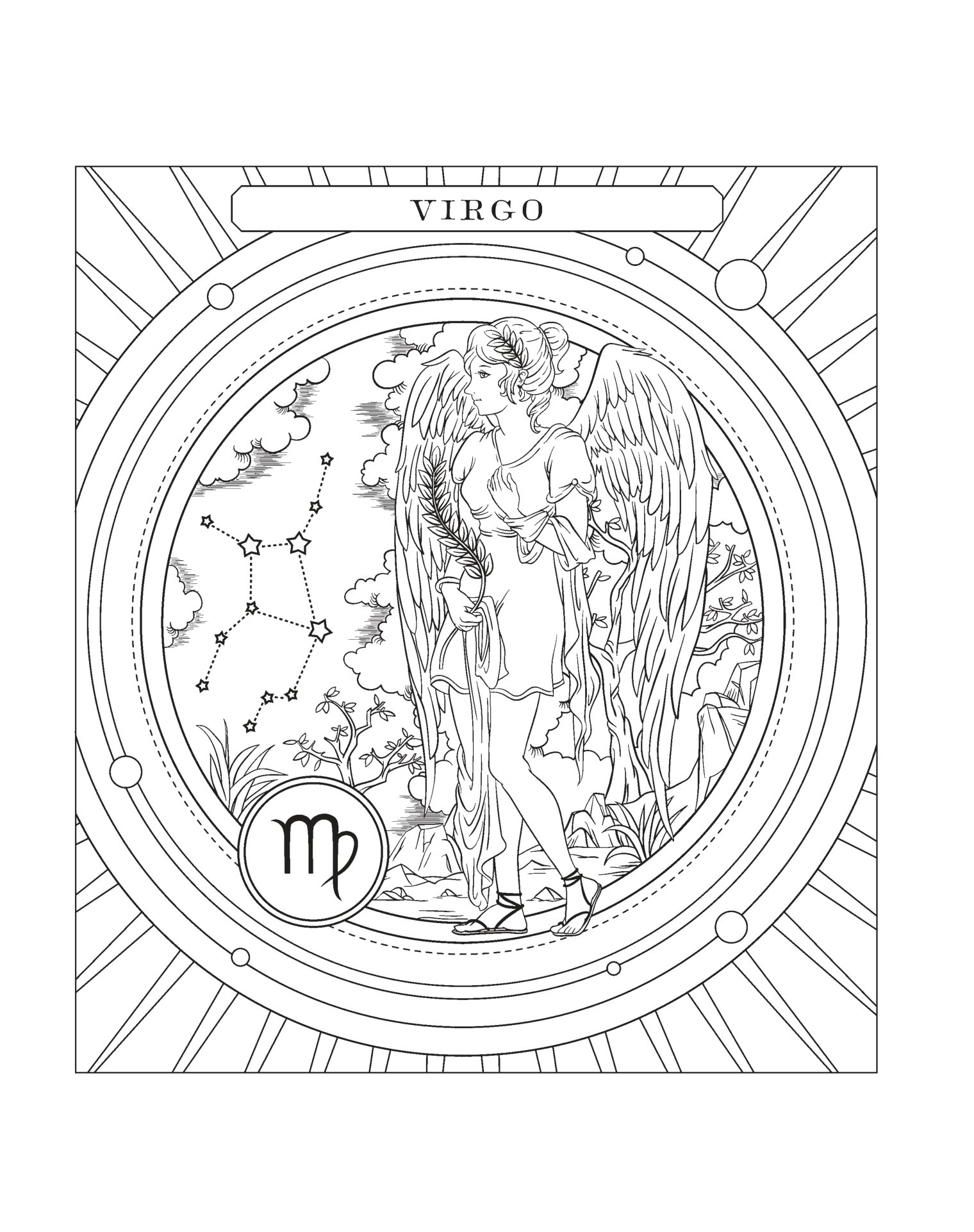 sách tô màu chiêm tinh - tô màu theo cách của bạn để khai mở trực giác diệu kỳ - Ảnh 8