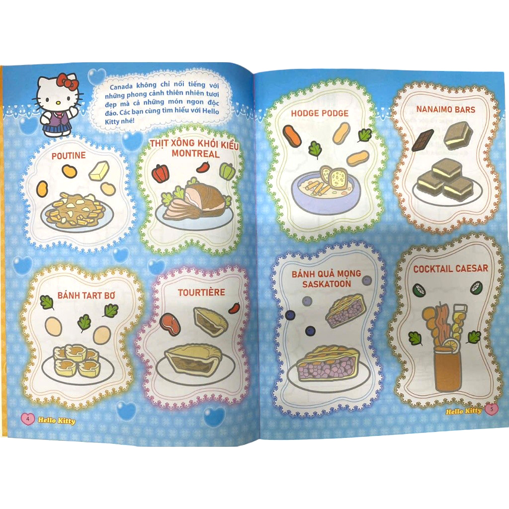 sách tô màu dán hình sticker - hello kitty tinh nghịch mê du lịch - châu mỹ sắc màu - Ảnh 5
