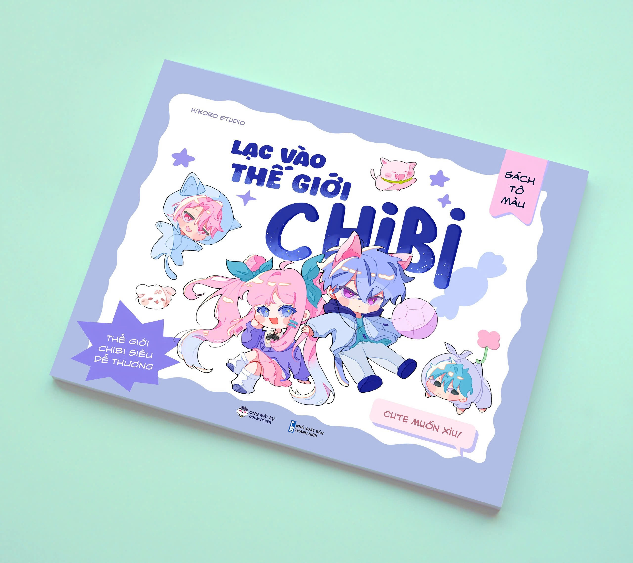 sách tô màu - lạc vào thế giới chibi - Ảnh 3