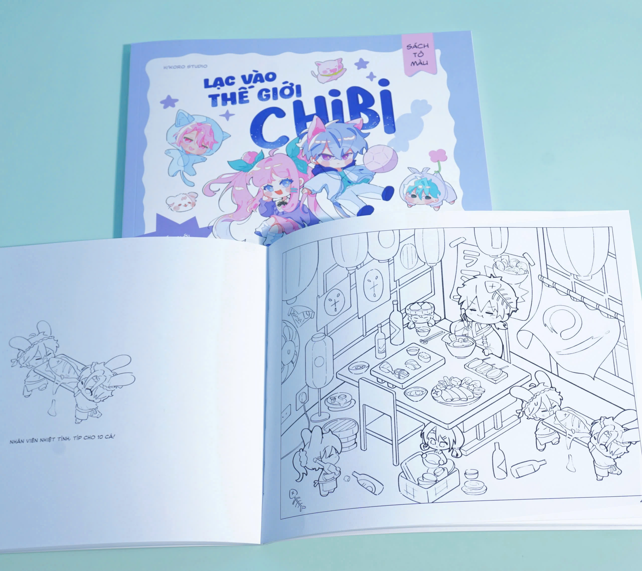 sách tô màu - lạc vào thế giới chibi - Ảnh 4