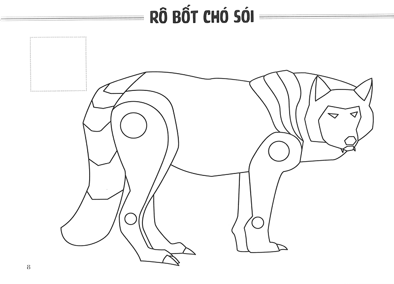 sách tô màu - thế giới rô bốt và xe cộ - rô bốt thú (tái bản 2018) - Ảnh 10