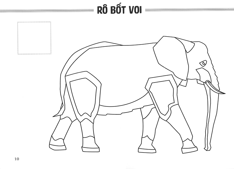 sách tô màu - thế giới rô bốt và xe cộ - rô bốt thú (tái bản 2018) - Ảnh 12
