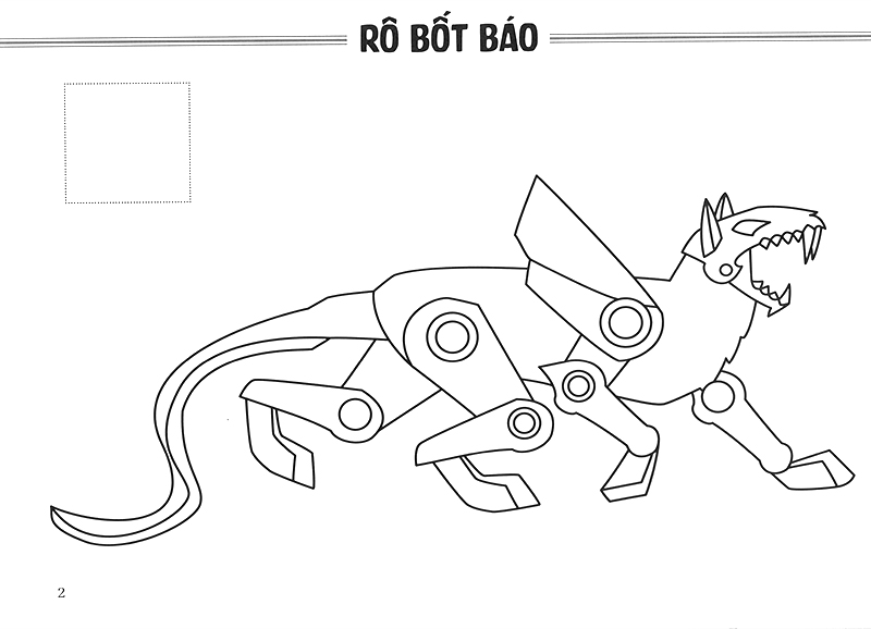 sách tô màu - thế giới rô bốt và xe cộ - rô bốt thú (tái bản 2018) - Ảnh 4