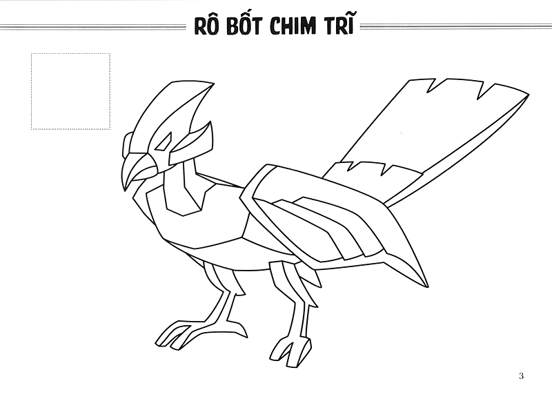 sách tô màu - thế giới rô bốt và xe cộ - rô bốt thú (tái bản 2018) - Ảnh 5