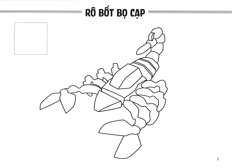 sách tô màu - thế giới rô bốt và xe cộ rô bốt thú (tái bản 2019) - Ảnh 4
