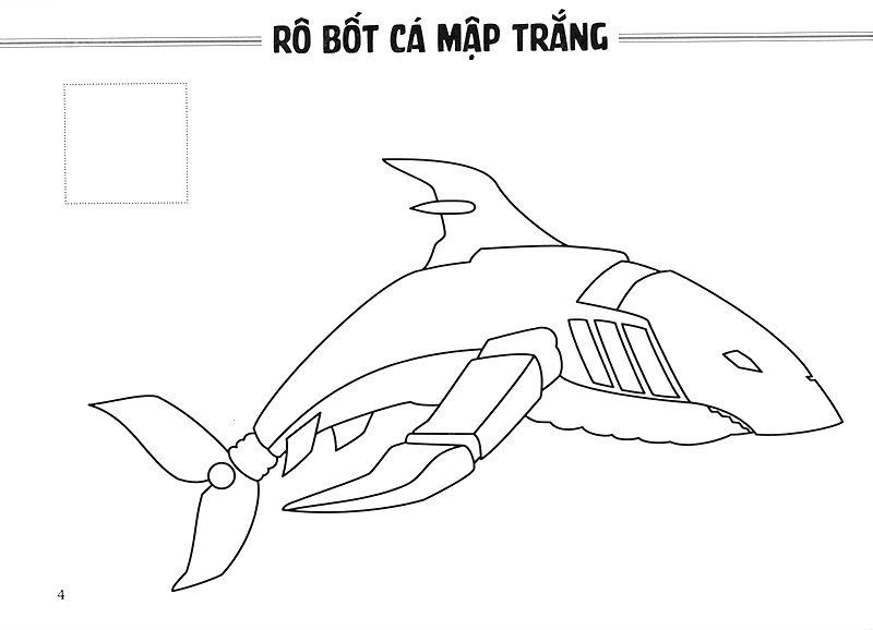 sách tô màu - thế giới rô bốt và xe cộ rô bốt thú (tái bản 2019) - Ảnh 7