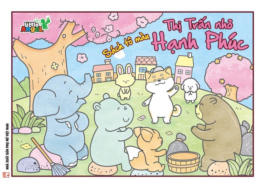 sách tô màu - thị trấn nhỏ hạnh phúc - Ảnh 2