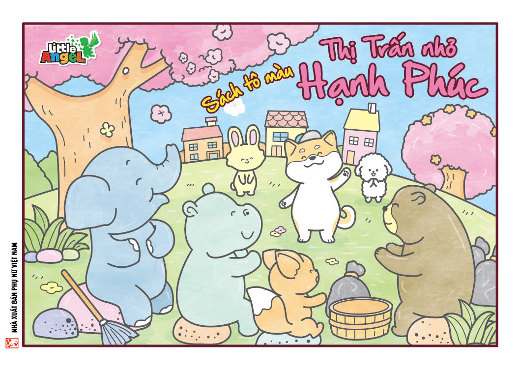 sách tô màu - thị trấn nhỏ hạnh phúc - Ảnh 3