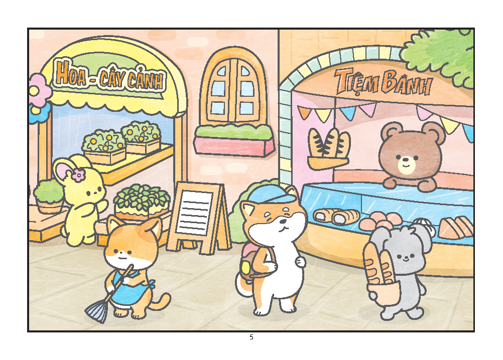 sách tô màu - thị trấn nhỏ hạnh phúc - Ảnh 6