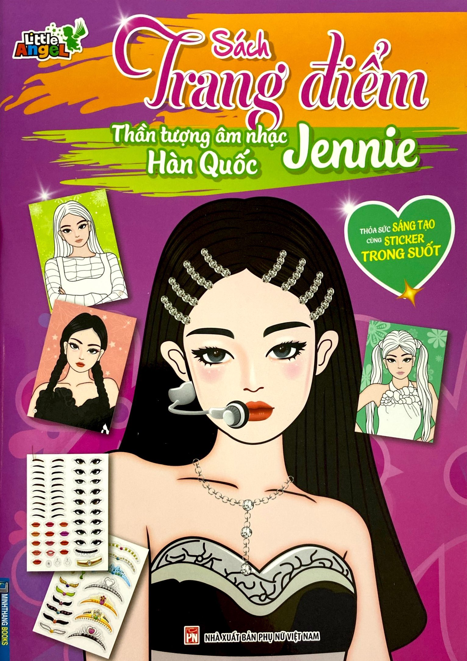 sách trang điểm thần tượng âm nhạc hàn quốc - jennie -thỏa sức sáng tạo cùng sticker trong suốt - Ảnh 3