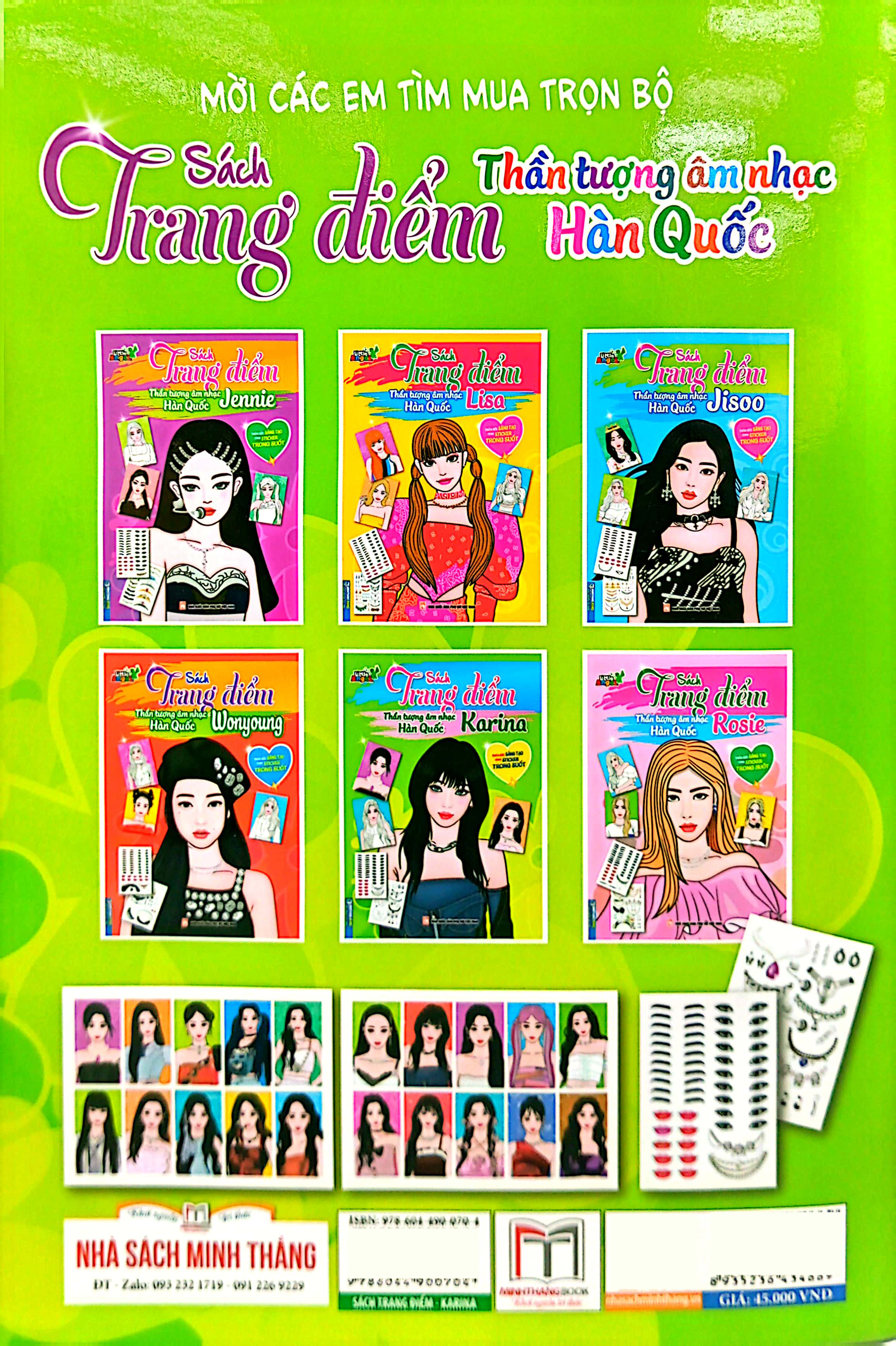 sách trang điểm thần tượng âm nhạc hàn quốc - karina - thỏa sức sáng tạo cùng sticker trong suốt - Ảnh 7