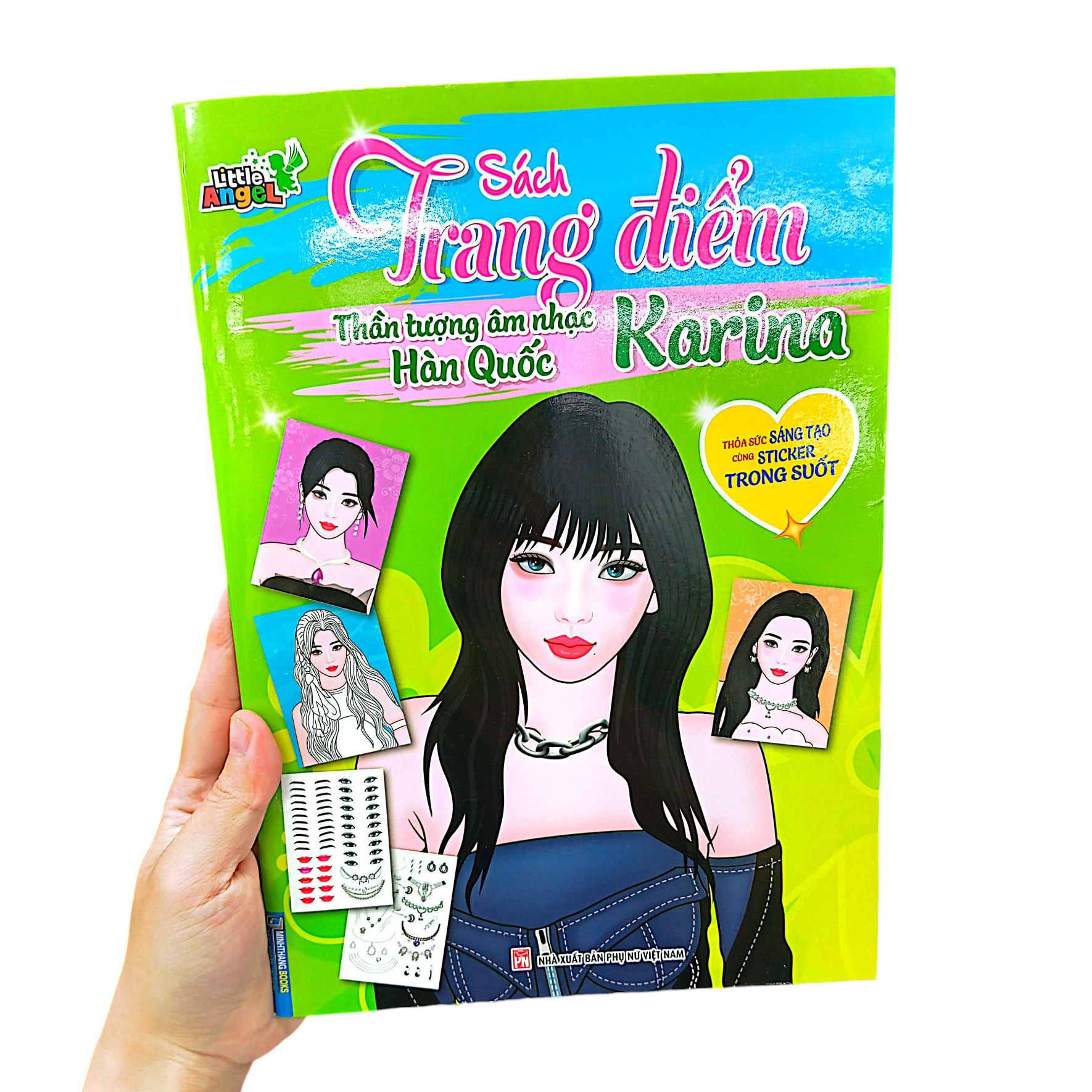 sách trang điểm thần tượng âm nhạc hàn quốc - karina - thỏa sức sáng tạo cùng sticker trong suốt - Ảnh 8
