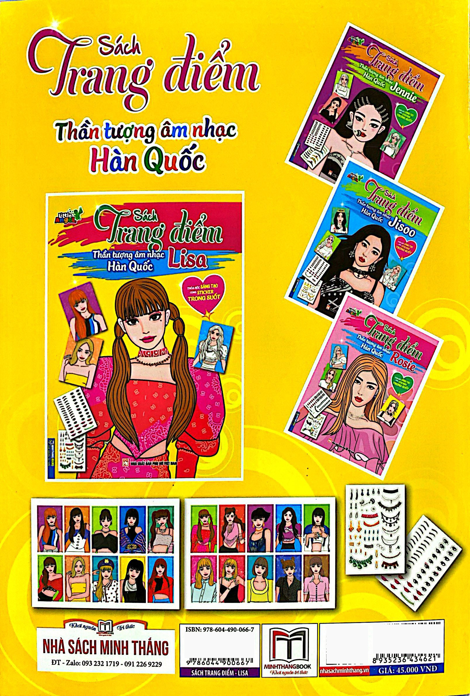 sách trang điểm thần tượng âm nhạc hàn quốc - lisa -thỏa sức sáng tạo cùng sticker trong suốt - Ảnh 13