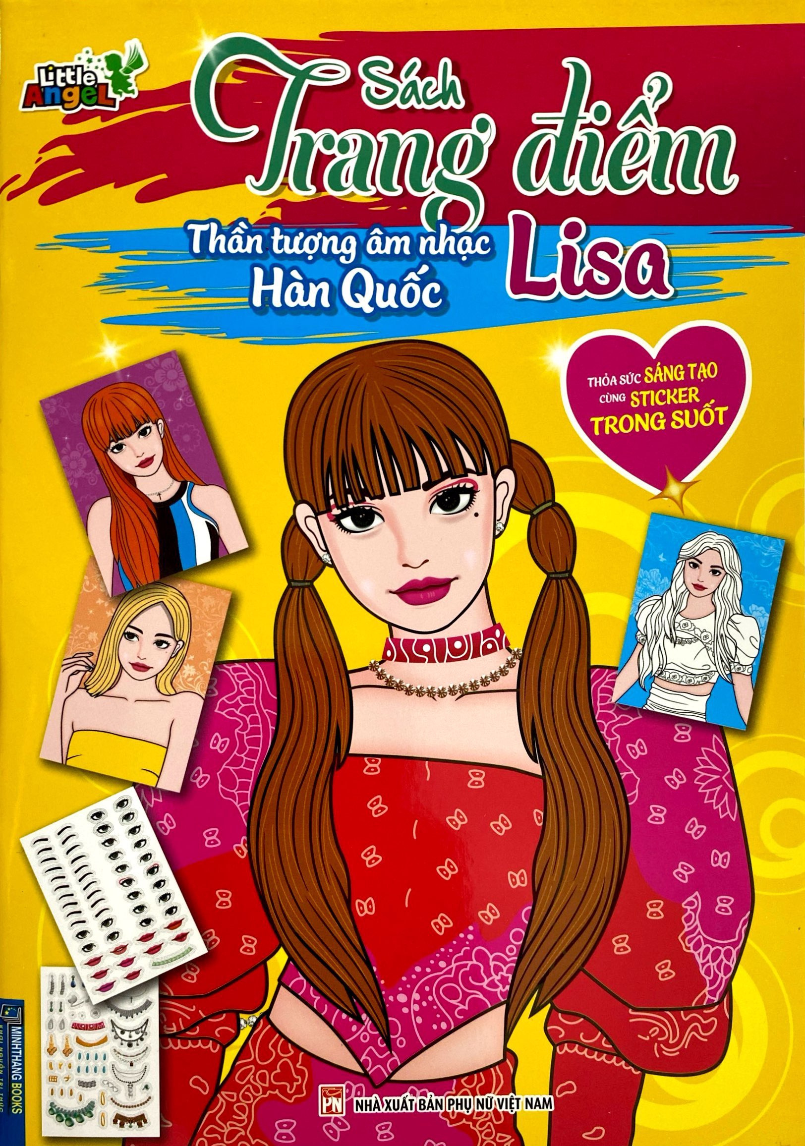 sách trang điểm thần tượng âm nhạc hàn quốc - lisa -thỏa sức sáng tạo cùng sticker trong suốt - Ảnh 2