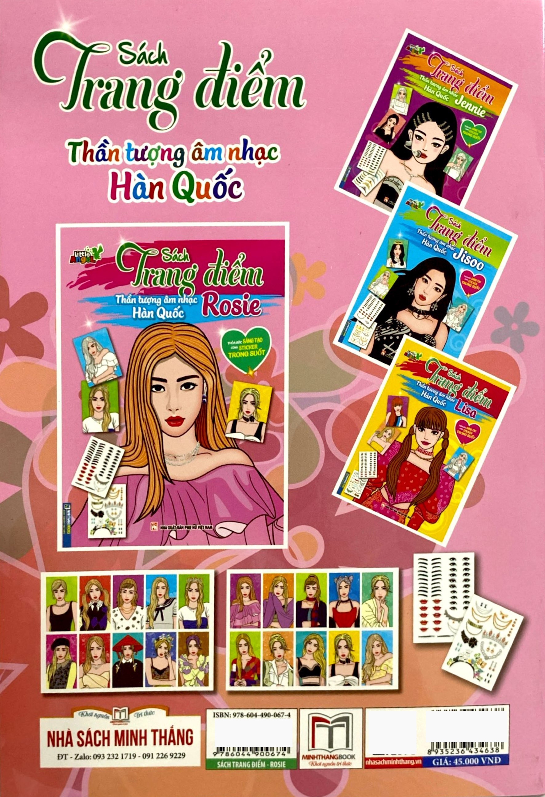 sách trang điểm thần tượng âm nhạc hàn quốc - rosie -thỏa sức sáng tạo cùng sticker trong suốt - Ảnh 15