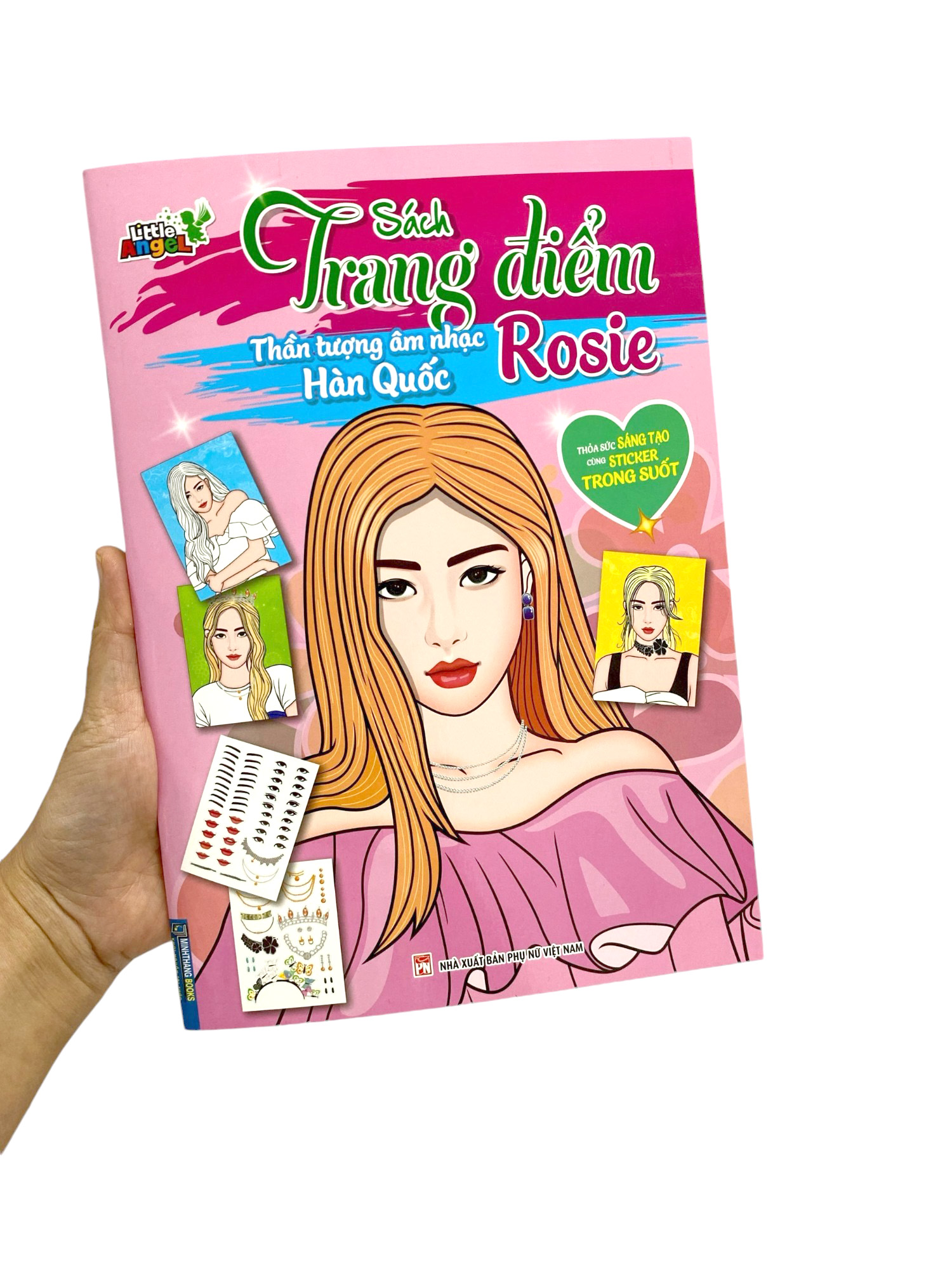 sách trang điểm thần tượng âm nhạc hàn quốc - rosie -thỏa sức sáng tạo cùng sticker trong suốt - Ảnh 16