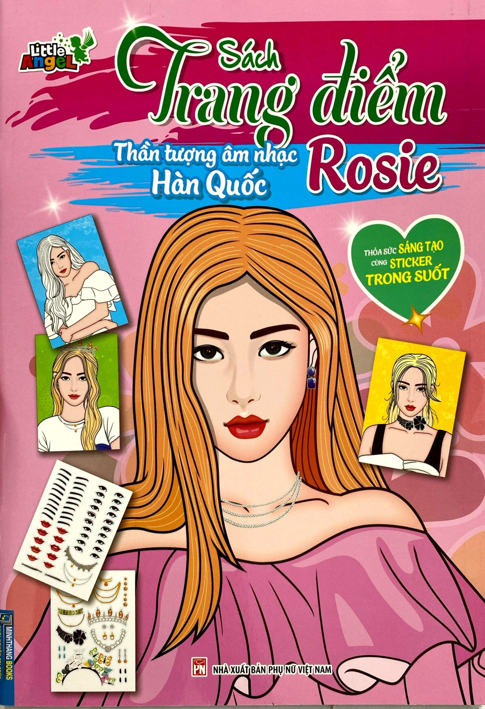 sách trang điểm thần tượng âm nhạc hàn quốc - rosie -thỏa sức sáng tạo cùng sticker trong suốt - Ảnh 2