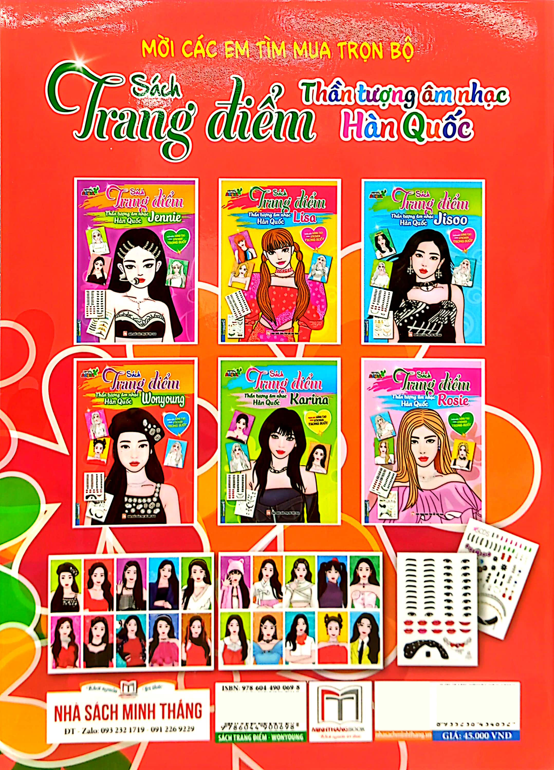 sách trang điểm thần tượng âm nhạc hàn quốc - wonyoung - thỏa sức sáng tạo cùng sticker trong suốt - Ảnh 8