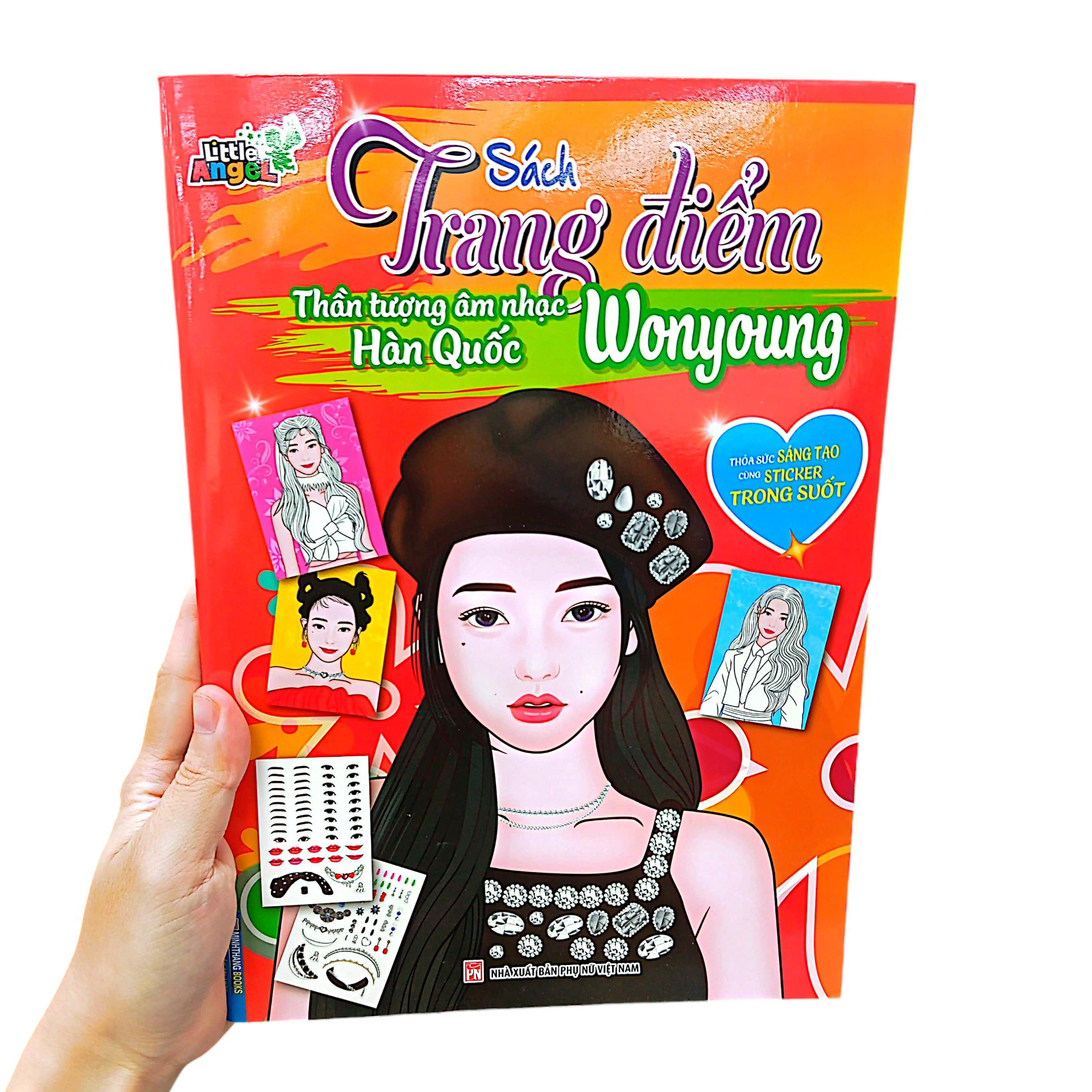sách trang điểm thần tượng âm nhạc hàn quốc - wonyoung - thỏa sức sáng tạo cùng sticker trong suốt - Ảnh 9