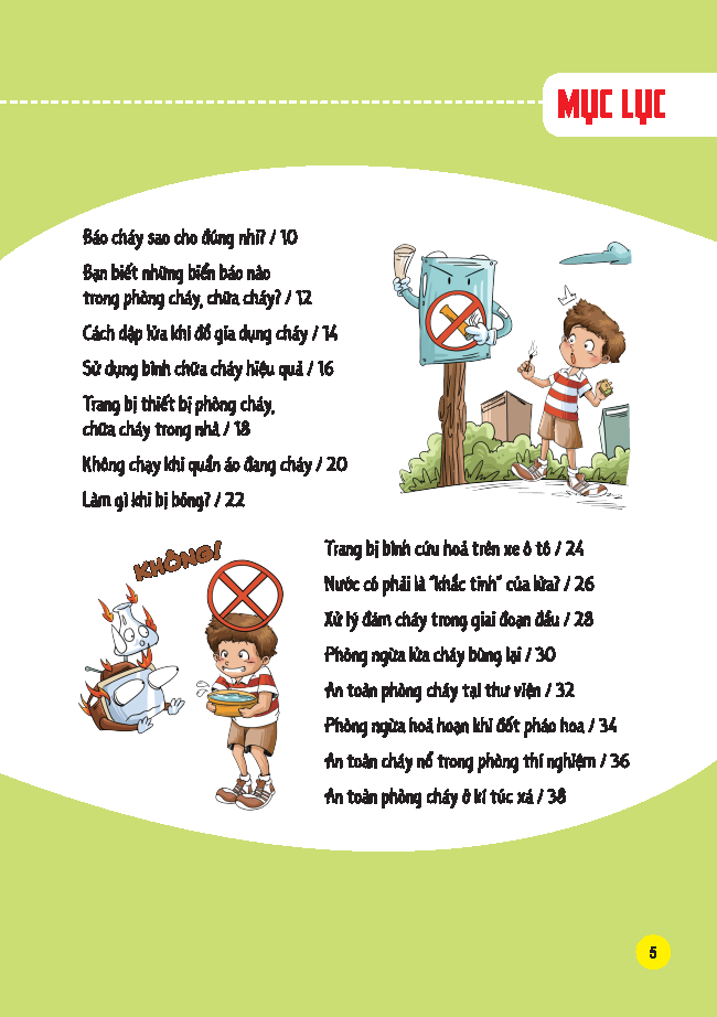 Sách Tranh Giáo Dục An Toàn Cho Học Sinh - An Toàn Phòng Cháy Chữa Cháy - Ảnh 4