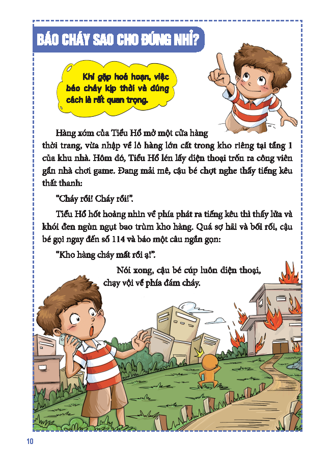 Sách Tranh Giáo Dục An Toàn Cho Học Sinh - An Toàn Phòng Cháy Chữa Cháy - Ảnh 5