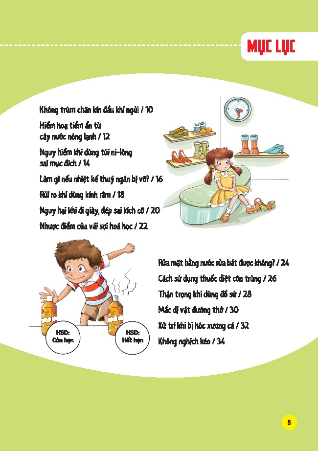 Sách Tranh Giáo Dục An Toàn Cho Học Sinh - An Toàn Trong Sinh Hoạt Thường Ngày - Ảnh 3