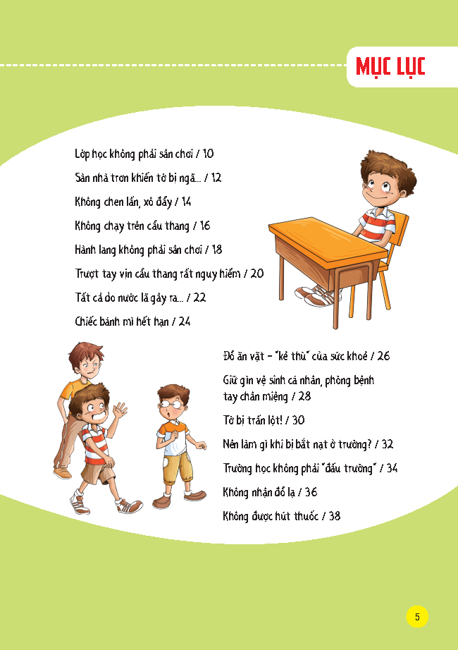 Sách Tranh Giáo Dục An Toàn Cho Học Sinh - An Toàn Trong Trường Học - Ảnh 4