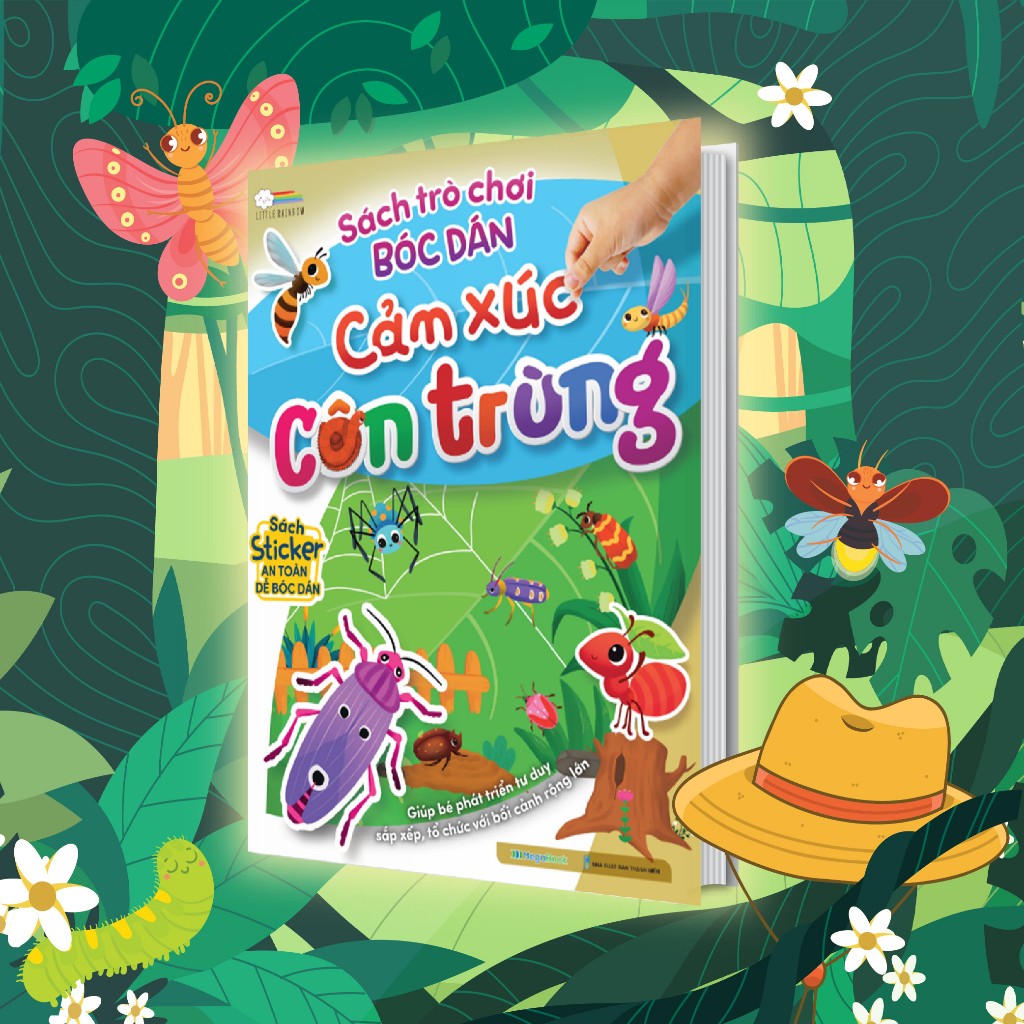 sách trò chơi bóc dán cảm xúc - côn trùng - Ảnh 2